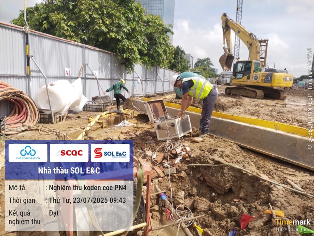 Kiểm tra độ thẳng đứng cọc khoan nhồi